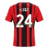 Maillot de Supporter AC Milan Simon Kjaer 24 Domicile 2021-22 Pour Homme